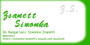 zsanett simonka business card